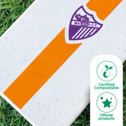 Diseño Oficial de Funda Compostable del Málaga CF Equipación Morada
