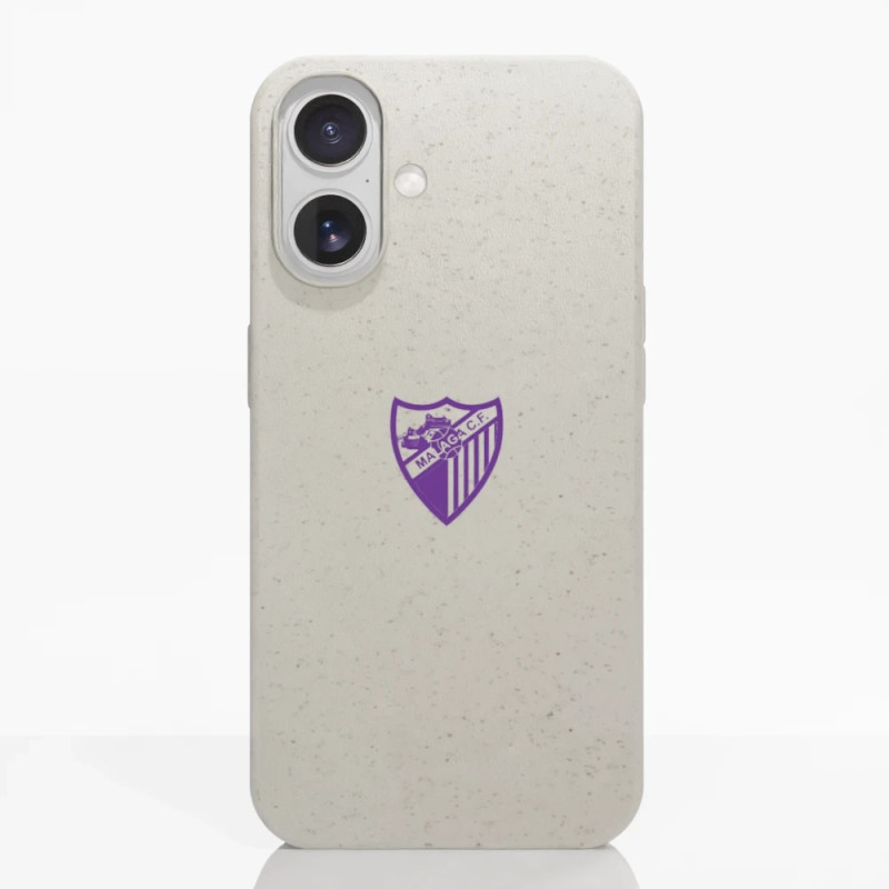 Diseño Oficial de Funda Compostable del Málaga CF Escudo Morado