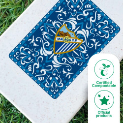 Funda Compostable Oficial del Málaga CF Diseño Carta Azul