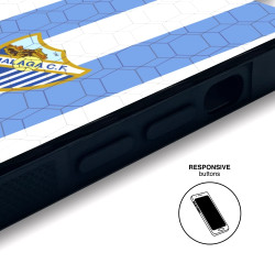 Funda móvil 3D Oficial Malaga CF Rayas y Escudo